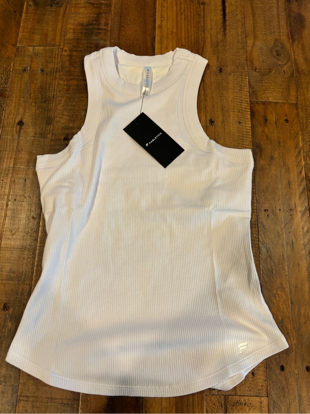 Fabletics White Ribbed Racerback Tank - Picture 3 of 3